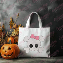 Girl Skull Halloween Machine Embroidery Design