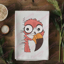 Happy Pink Flamingo Bird Embroidery Design
