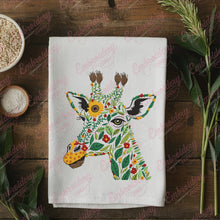 Floral Giraffe Embroidery Design