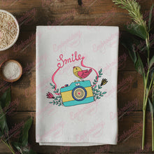 Floral Camera Smile Bird Embroidery Design