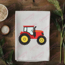 Red Fram Tractor Embroidery Design