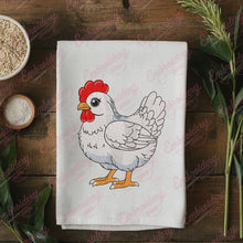 White Chicken Machine Embroidery Design