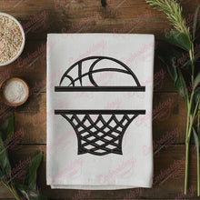 Basketball Monogram Split Embroidery Design