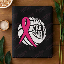 Dig For Cure Ribbon Volleyball Breast Cancer Embroidery Design
