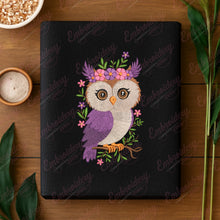 Cute Owl Girl On Branch Machine Embroidery