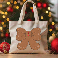 Christmas Gingerbread Bow Embroidery Design