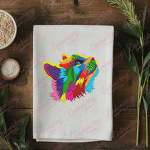 Colorful Cat Head Embroidery Design