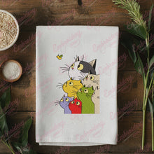 Cats Looking Up Embroidery Design