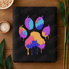 Dog Paw Print Colorful Embroidered Design
