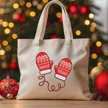 Pair Of Knitted Christmas Embroidery Design