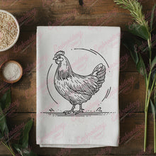 Chicken Line Art Machine Embroidery Design