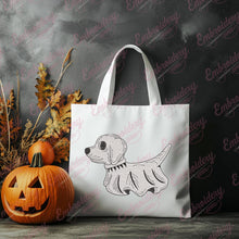 Halloween Ghost Dog Embroidery Design