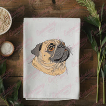 Pug Dog Face Embroidery Design