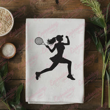 Girl Playing Tennis Embroidery Design
