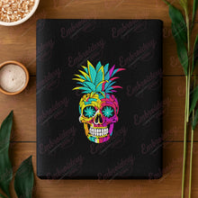 Tropical Pineapple Skull Embroidery Design