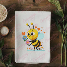 Flowers & Bee Embroidery Design