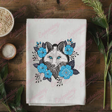 Floral Fox Embroidery Design
