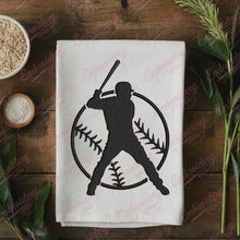 Baseball Player Machine Embroidery Design
