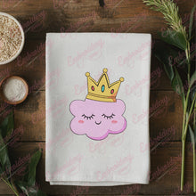 Cloud With Crown Embroidery Design