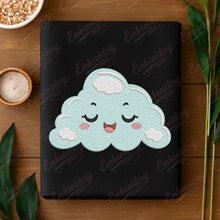 Smiling Pastel Cloud Character Embroidery Design