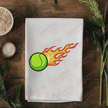 Fire Tennis Ball Embroidery Design