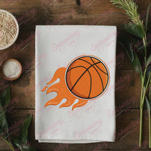 Basketball Flames Embroidery Design