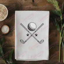 Golf Clubs & Ball Embroidery Design