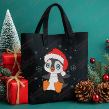 Cartoon Santa Penguin Christmas Embroidery Design