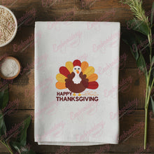 Cartoon Turkey Happy Thanksgiving Embroidery Design