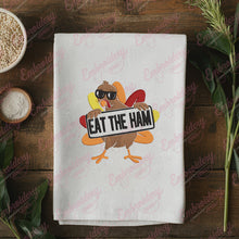 Turkey Eat The Ham Thanksgiving Embroidery Design
