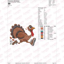 Thanksgiving Turkey Digital Embroidery Design