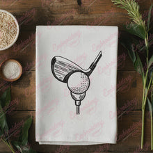 Golf Stick and Ball Embroidery Design