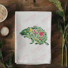Colorful Botanical Gopher Embroidery Design