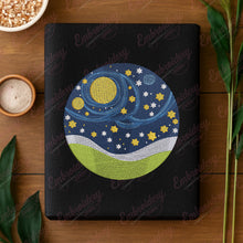 Starry Night Embroidery Design
