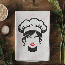 Beautiful Female Chef Face Embroidery Design