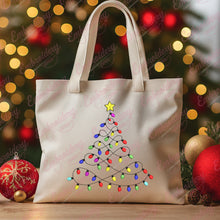 Festive Christmas Tree Lights Embroidery Design