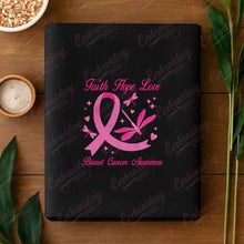 Faith Hope Love Dragonfly Breast Cancer Embroidery Design