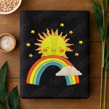 Rainbow Dreams With Smiling Sun Embroidery Design