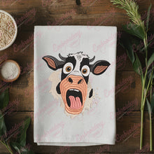 Funny Cow Head Embroidery Design