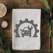 Auto Service Embroidery Design