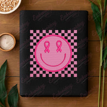 Breast Cancer Retro Smiley Face Embroidery Design
