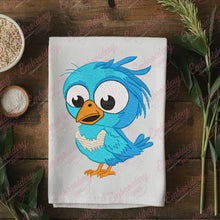 Cute Blue Cartoon Bird Embroidery Design