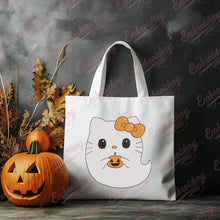 Hello Kitty Ghost Halloween Embroidery Design