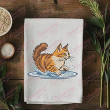 Orange Cat Machine Embroidery Design