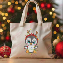 Cute Penguin In Santa Hat Christmas Embroidery Design