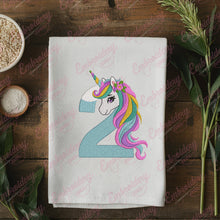 Unicorn Number 2nd Birthday Embroidery Design