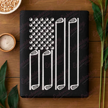 American Flag Golf Embroidery Design