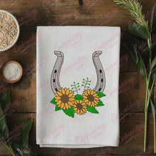 Floral Horse Shoe Embroidery Design