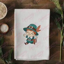 Cute Pilgrim Boy Embroidery Design For Thanksgiving
