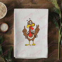 Happy Turkey Time Thanksgiving Fun Embroidery Design